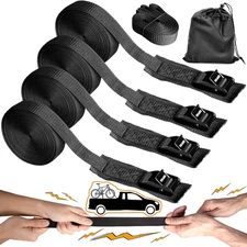 4-Pack Kayak Tie down Straps Heavy Duty Cam Buckle Tie Downs Adjustable for Truc