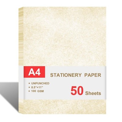 Parchment Paper for Certificates - Stationary 50 Sheets,