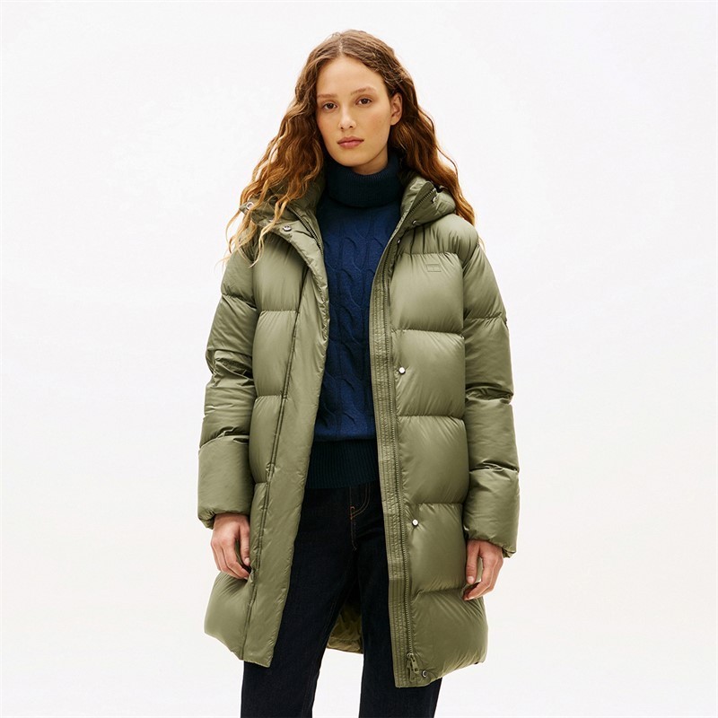 Tommy Hilfiger Womens Modern Down Coat Utility Olive image 3