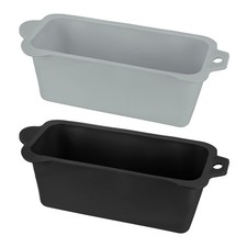 2-Pack Silicone Grease Cup Liners, Reusable Grease Catcher Liner Gray, Black