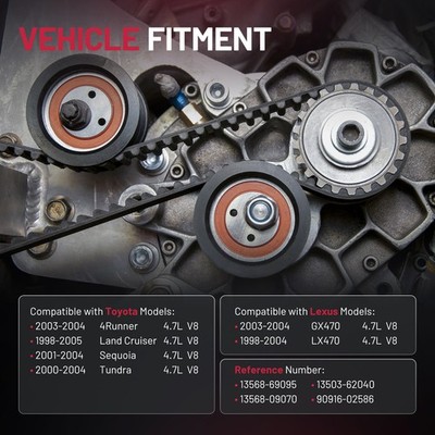 Engine Timing Belt Kit with Water Pump For Toyota Land Cruiser