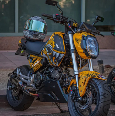 #ad Honda Grom The Shark Yellow Graphics Decal Sticker Kit 2021 2022 2023 2024 $135.00