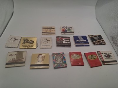 Lot of 14 Hotel, Casino, and Steak House Themed Matchbooks
