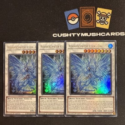 YUGIOH ADAMANZIPATOR AUFERSTANDENER DRAGIT ULTRA RARE MP21-DE232 1.AUFLAGE X3