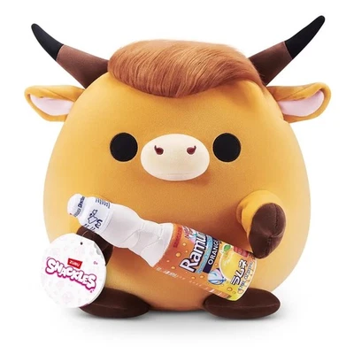 ZURU Snackles Kuh Highland Cow Robbie mit Sangaria , Serie 3 - Kuscheltier (20 cm)