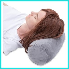 Round Cylinder Bolster Pillow with Removable Velvet Cover, Tube Roll Cervical...