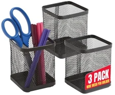  Pen Holder Cup for Desk, Wire Mesh Cup, Pencil Holder Metal, Pencil Organizer 