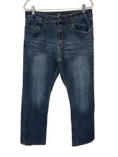 Flypaper Bootcut Denim Jean Size 34x32 Blue Medium Wash Western Ranch Cowboy Y2K