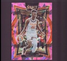2025 Panini Select WNBA - Concourse Saniya Rivers #52 Pink Ice Prizm (RC)