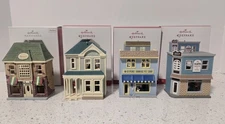 Hallmark Nostalgic Houses and Shops Lot Of 4 #29, 30, 32, 34 Vintage 2012-2017