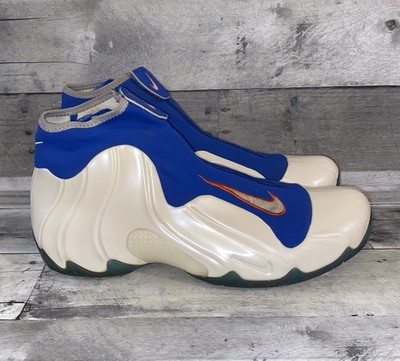 Nike Air Flightposite Knicks Men s 9 White/Game Royal Blue 642307-100