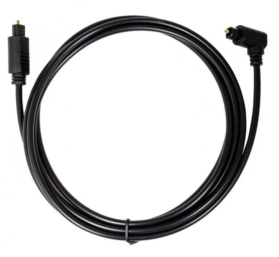 Optical Male to Male Angled Audio Cable for Sound Bars Home Theatre 2m - Image 3 of 4