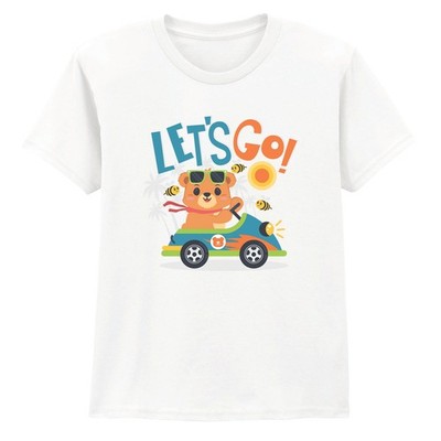 Lets Go Bear Sommer Roadtrip Abenteuer Kinder T-Shirt Fun Grafik