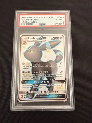 Pokemon Sun & Moon Hidden Fates - PSA 10 Umbreon GX SV69/SV94