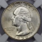 1950-S 25c Washington Quarter - NGC MS 66