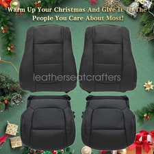 2011-2015 For Ford Explorer Front Driver & Passenger Bottom-Top Seat Cover Black