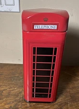 London Telephone Booth Tea Metal Tin Can Container