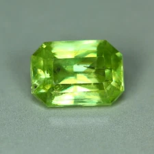 0.82 Cts_Great Sparkling_100 % Natural Unheated Titanite Green Sphene