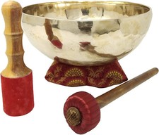 11" Handmade Crown Chakra Tibetan Healing Singing Bowl from Nepal with Mallet