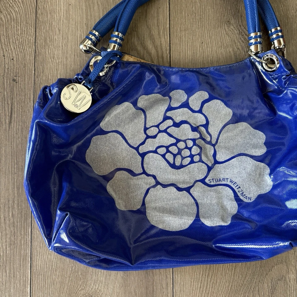 Bolso de mano pequeño Stuart Weitzman azul flor Foto 2 de 4