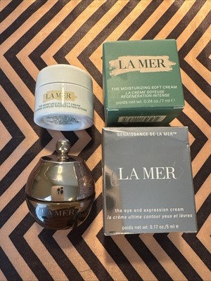 La Mer The Eye and Expression Cream and the Moisturizing Soft Cream NIB