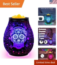 Electric Wax Melter with 3D Skeleton & Color-Changing LED - Aromatherapy Gift