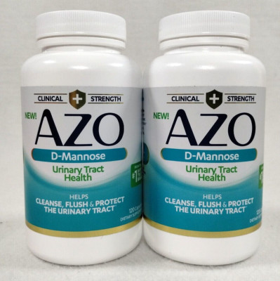 2- Azo D Mannose Urinary Tract Health 120 Capsules Clinical Strength Exp 07/2026