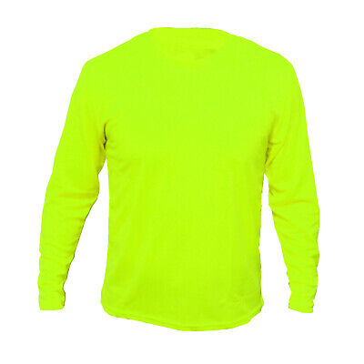 morfina bolita cupón High Visibility Plain T Shirt Safety Yellow Orange Long Sleeve Fast Dry  Shirts | eBay