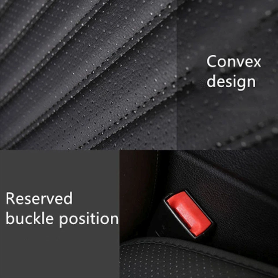 Funda de asiento delantera envolvente completa silla de conductor cojín alfombrilla coche cuero PU Foto 3 de 4