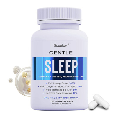 Mood Health Supplements Immune System Support Fall Asleep Faster 120 Capsules
