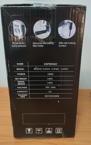 Macchina per caffè espresso 20 bar macchina per caffè cappuccino fratello latte e bacchetta vapore casa - Foto 7 di 7