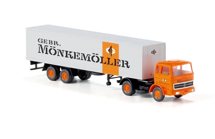 WIKING 054201 Scala HO Camion MB 1620 trasporti Gebr. Monkemoller - Immagine 2 di 3