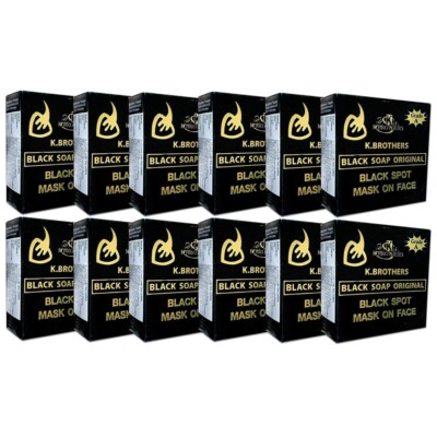#ad K.Brothers USA Black Spot Soap Original Grade A 100% Authentic 12 Bars $33.99