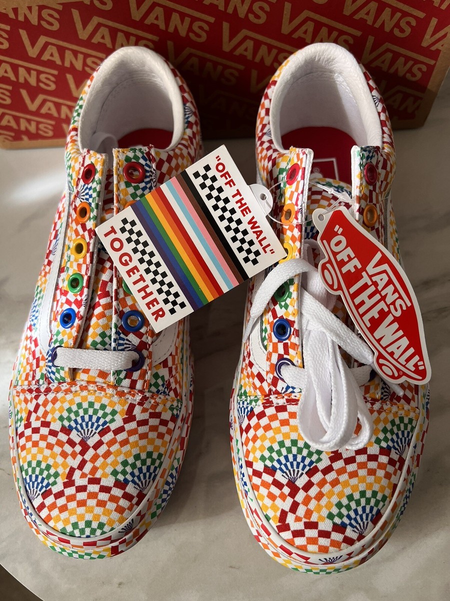 Vans OLD SKOOL PLATFORM X Pride Collection Sneakers New Women's Shoes UK