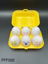 1993 Vintage Tomy Hide N Squeak Eggs Shape Color Sorting Carton Learning Toy