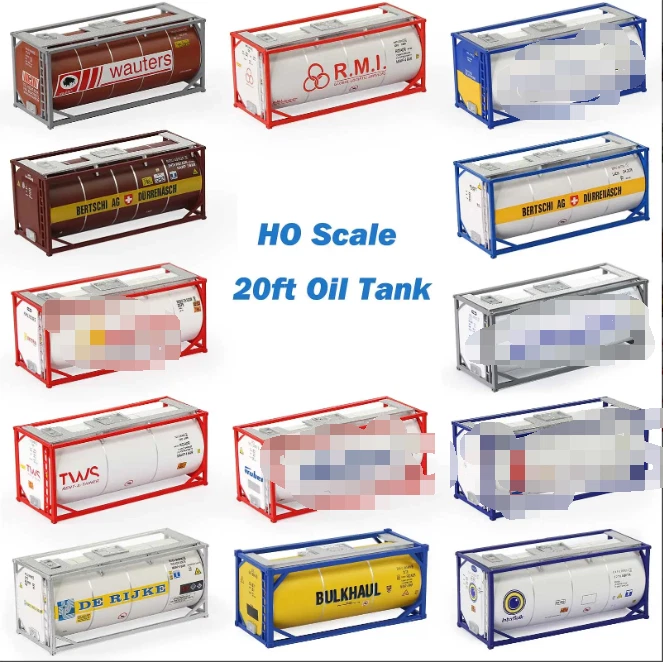 HO Scale 20ft Oil Tank Container 1:87 20' Shipping Tanktainer Model Trains - Image 3 of 4