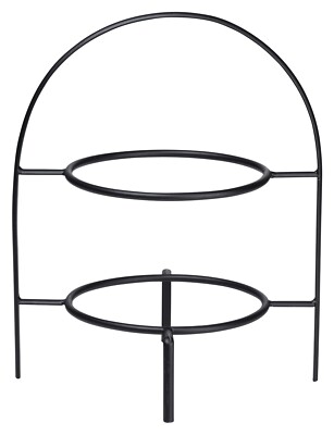 ASA Selection Tresor Etagere Kuchenplatte Servierständer Metall schwarz H 28 cm