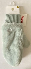 House of Harlow 1960 Faux Fur Flip Top Mittins Grayish Green One Size NEW