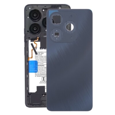 For itel P55 Original Battery Back Cover black
