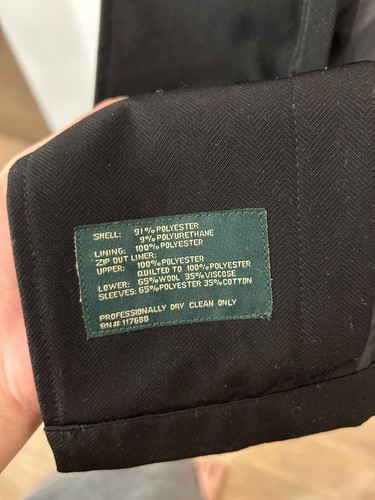 Lauren Ralph Lauren Waterproof Black Trench Coat With Detachable lining Size 40R - Picture 7 of 9