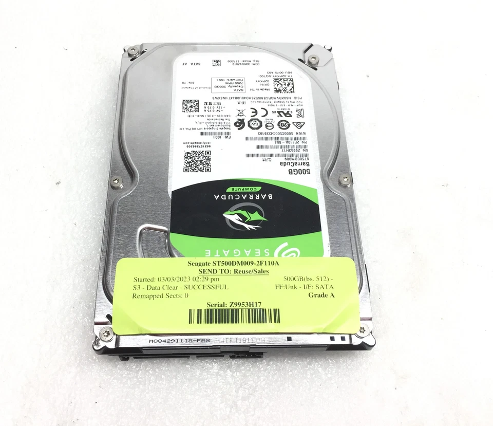 Seagate ST500DM009-2F110A 3.5" SATA 3 Desktop Hard Disk Drive HDD - Image 2 of 4