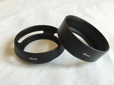 48mm Lens Hood Metal Vented Screw In Thread + 55mm Cap Canon Canonet QL17 GIII