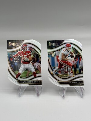 PATRICK MAHOMES TRAVIS KELCE 2020 Select - Field Level White Prizm Die-Cut