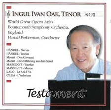 INGUL IVAN OAK tenor TESTAMENT opera BOUNEMOUTH SYMPHONY ORCHESTRA arias RARE !!