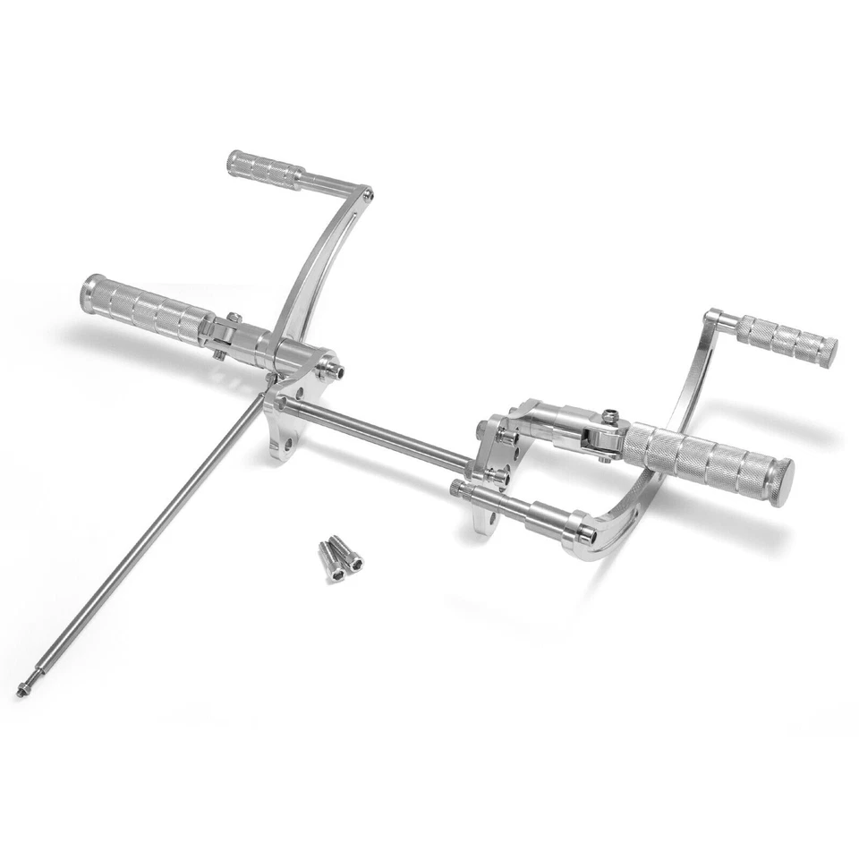 CNC Poliert Vorverlegte Fußrastenanlage für Yamaha XV 125 XV125 Virago 1997-2025 - Bild 2 von 4