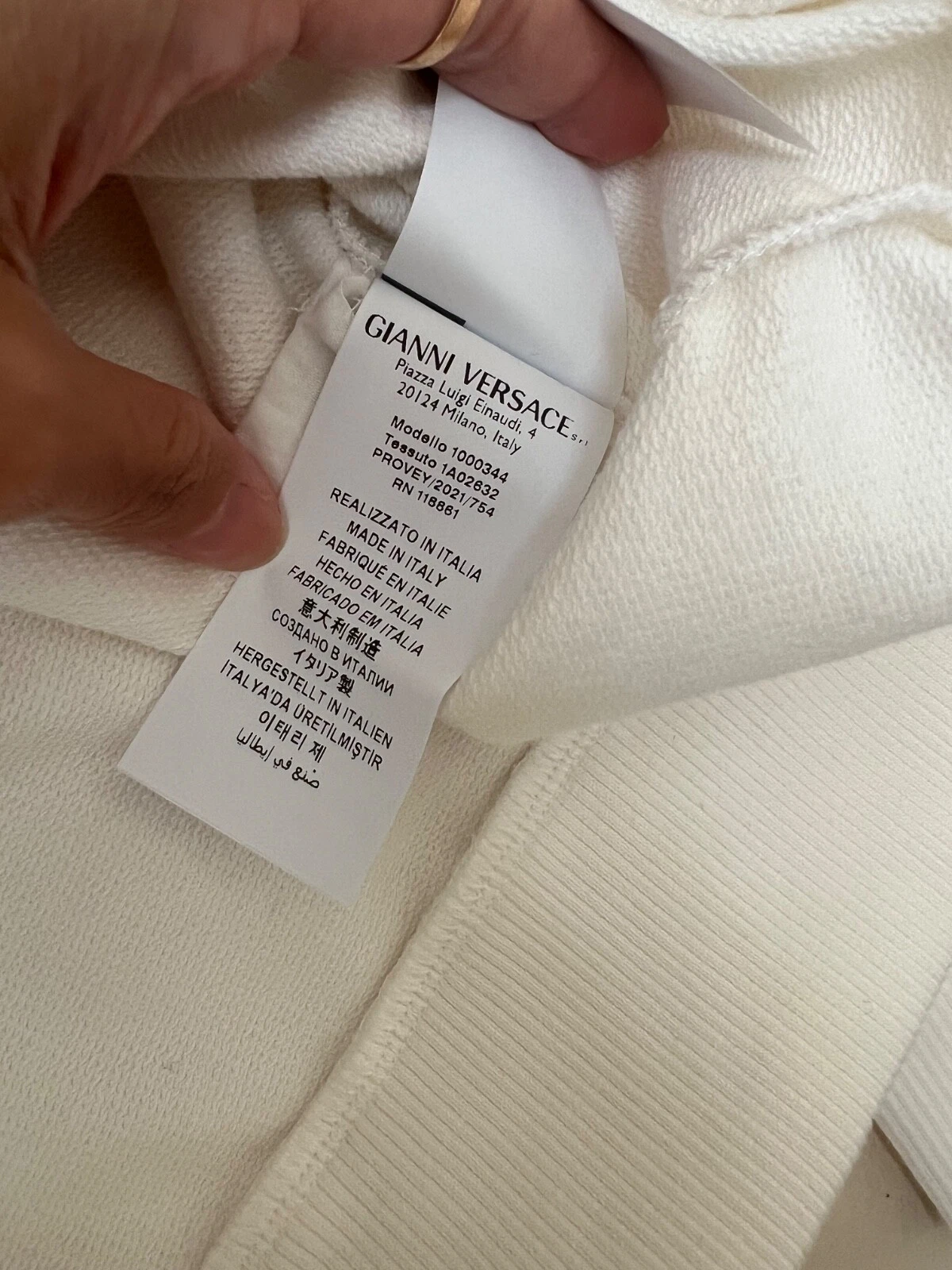 Felpa con cappuccio Versace bambino 12 anni taglia 8UK adulto nuova con etichette autentica.