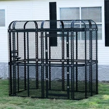 77" Large Walk-in Iron Flight Bird Cage Aviary Parrot Macaw Finch Metal Aviary