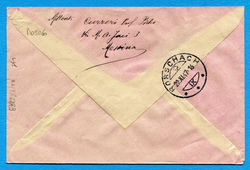 1947 P.AEREA CINQUANTENARIO RADIO £.25 COPPIA + £.20 per la SVIZZERA (285473) - Imagen 2 de 2