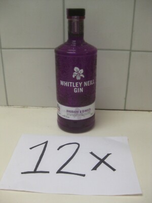 Whitley Neil Rhubarb Ginger 12x LEERE GIN FLASCHE VICTORIANA Embellish Purple