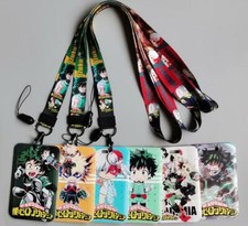 10pcs Japanese anime Neck Strap Lanyard Phone Bus students Key Chain ID Badge